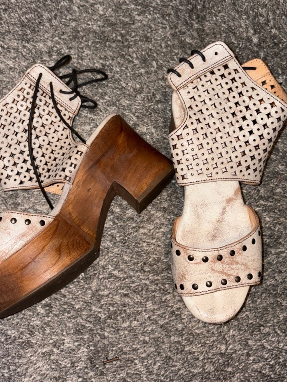 Free People lace up heels